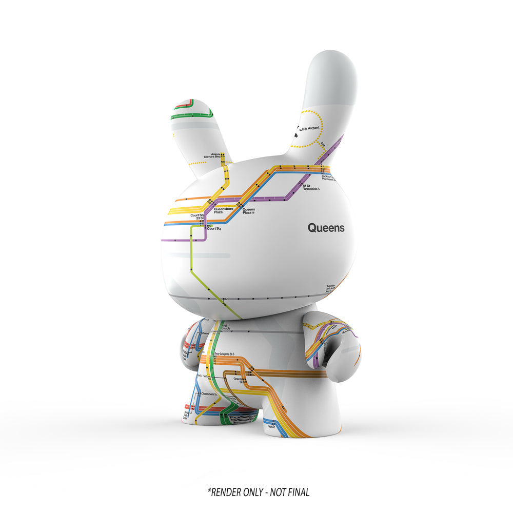 Metropolitan Transportation Authority x Kidrobot - MTA New York City Subway Map Dunny 8" Vinyl Art Figure (PRE-ORDER)
