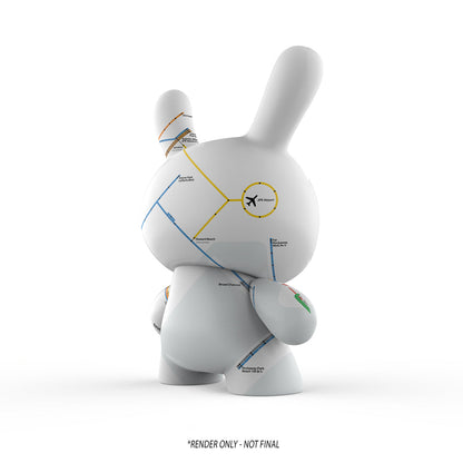 Metropolitan Transportation Authority x Kidrobot - MTA New York City Subway Map Dunny 8" Vinyl Art Figure (PRE-ORDER)