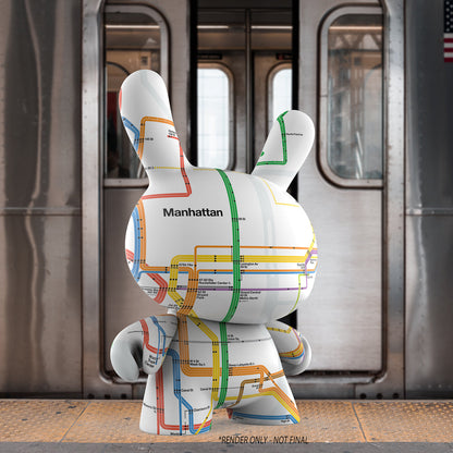 Metropolitan Transportation Authority x Kidrobot - MTA New York City Subway Map Dunny 8" Vinyl Art Figure (PRE-ORDER)