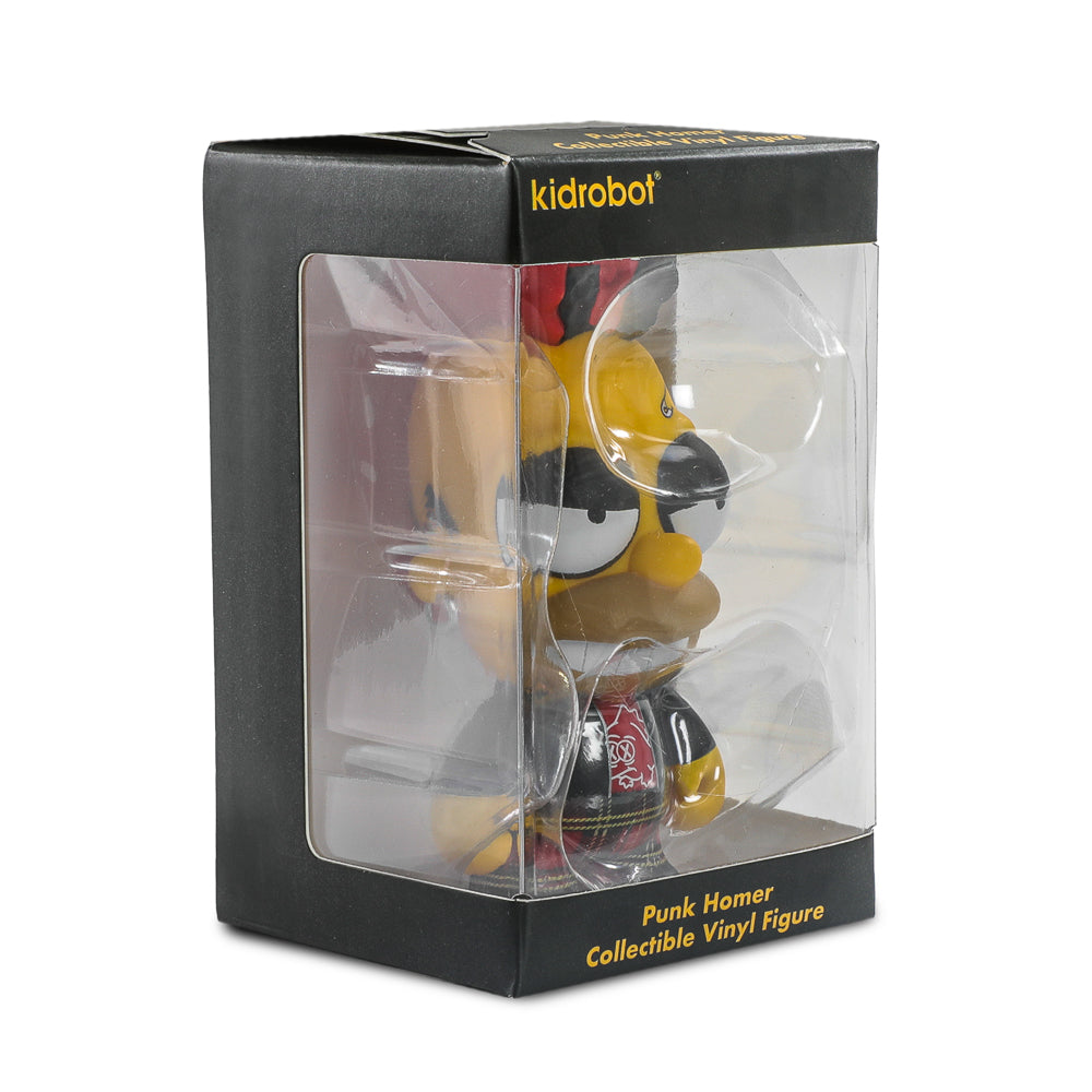 The Simpsons - Donut Riot Punk Homer 3" Vinyl Mini Figure - Crimson Glaze Edition - Kidrobot.com Exclusive (Limited Edition of 500)