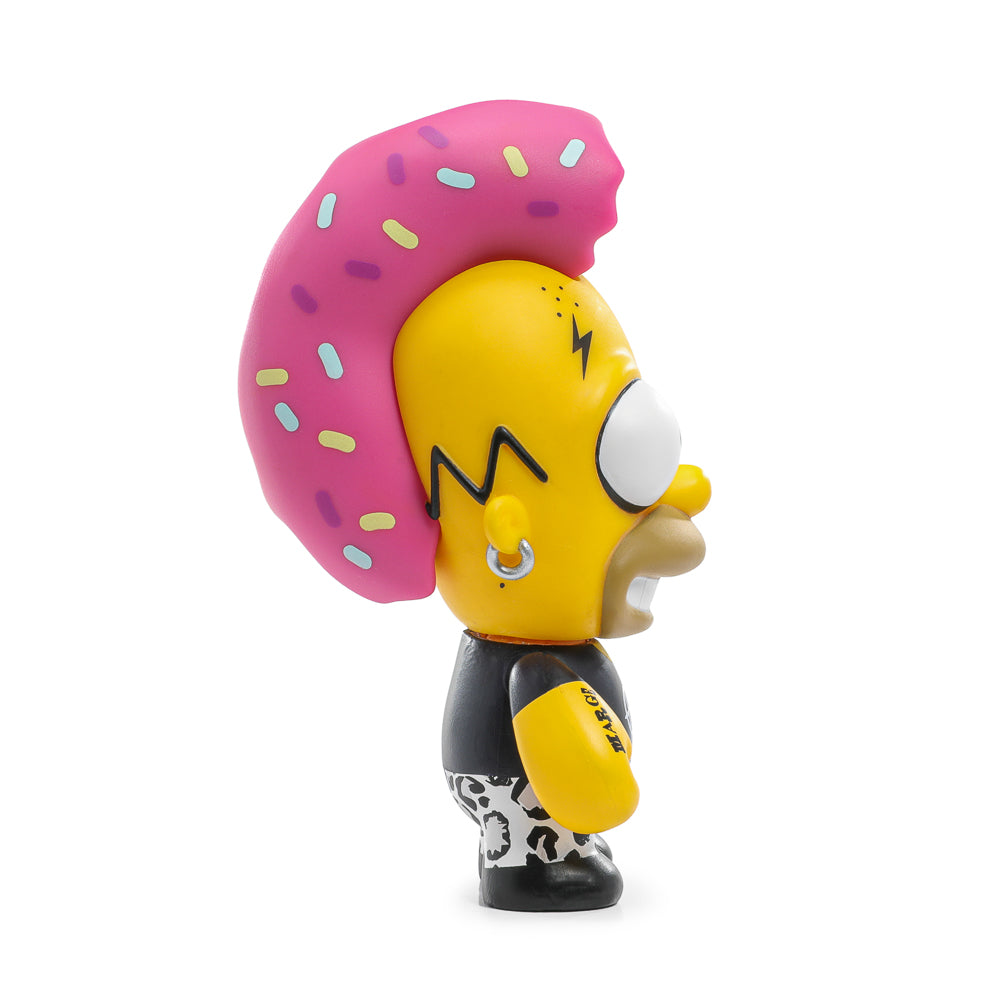 2025 CON EXCLUSIVE: The Simpsons - Donut Riot Punk Homer 3" Vinyl Mini Figure - Pink Glaze Edition (Limited Edition of 500)
