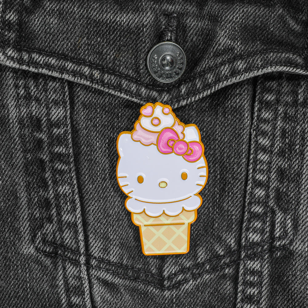 2025 CON EXCLUSIVE: Hello Kitty® Ice Cream Cone Pin - Bundle of 3 Pins (Limited Edition of 300)