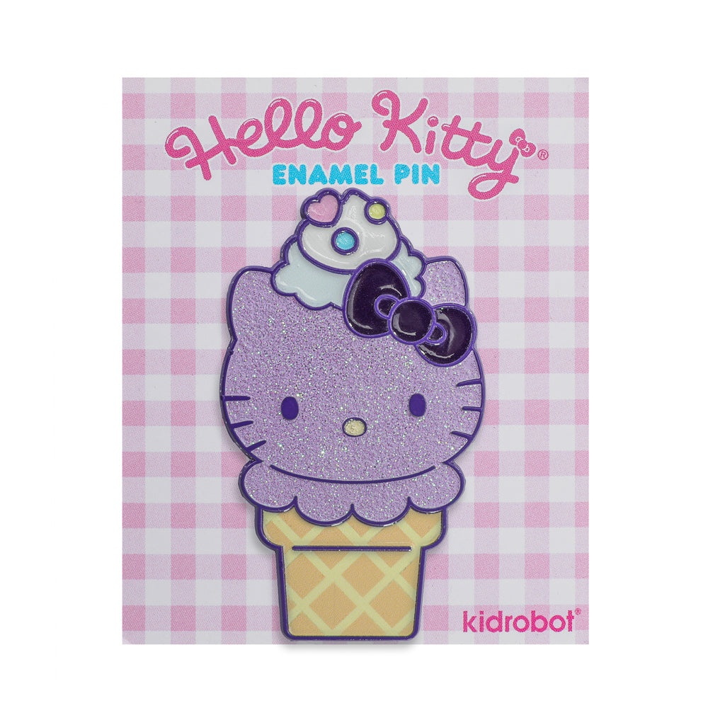 Hello Kitty® Ice Cream Cone Pin - Glitter Ube Edition - Kidrobot.com Exclusive (Limited Edition of 300)