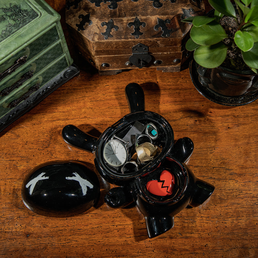L.I.E. (LOVE ISN’T EASY) Dunny Ceramic Ashtray: BURNED Edition - Kidrobot.com Exclusive