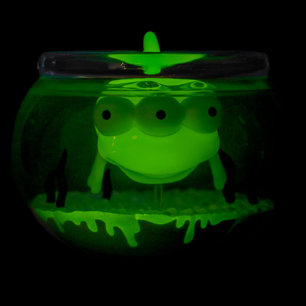 The Simpsons - Blinky in Fish Bowl 5.5” Glow-in-the-Dark Vinyl Art Figure (Radioactive Edition) - Kidrobot.com Exclusive - SOLD OUT!