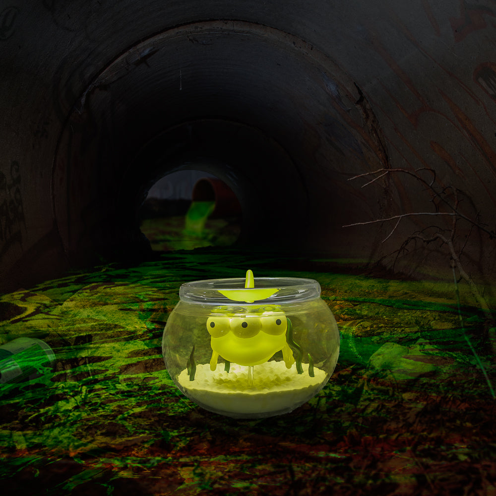 The Simpsons - Blinky in Fish Bowl 5.5” Glow-in-the-Dark Vinyl Art Figure (Radioactive Edition) - Kidrobot.com Exclusive - SOLD OUT!