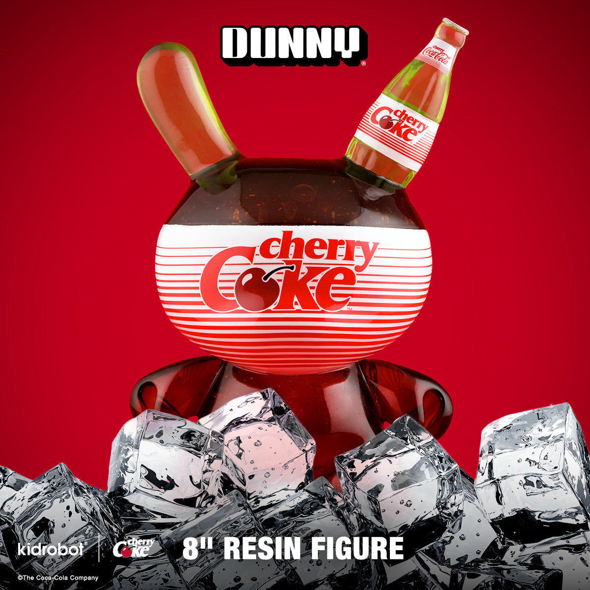 Kidrobot & Cherry Coke® 8" Resin Dunny Art Figure - Limited Edition of 1000 (PRE-ORDER)