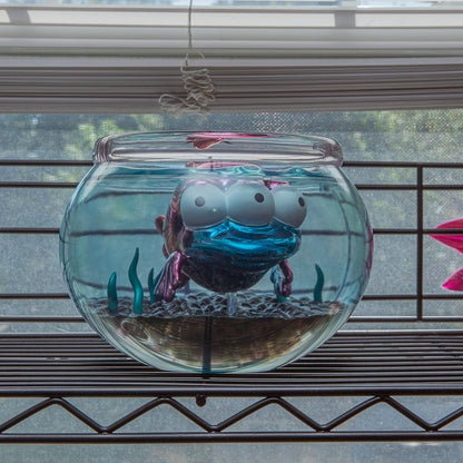 The Simpsons - Blinky in Fish Bowl 5.5” Vinyl Art Figure (Nuclear Electroplate Edition) - NYCC 2025 Debut - SOLD OUT!