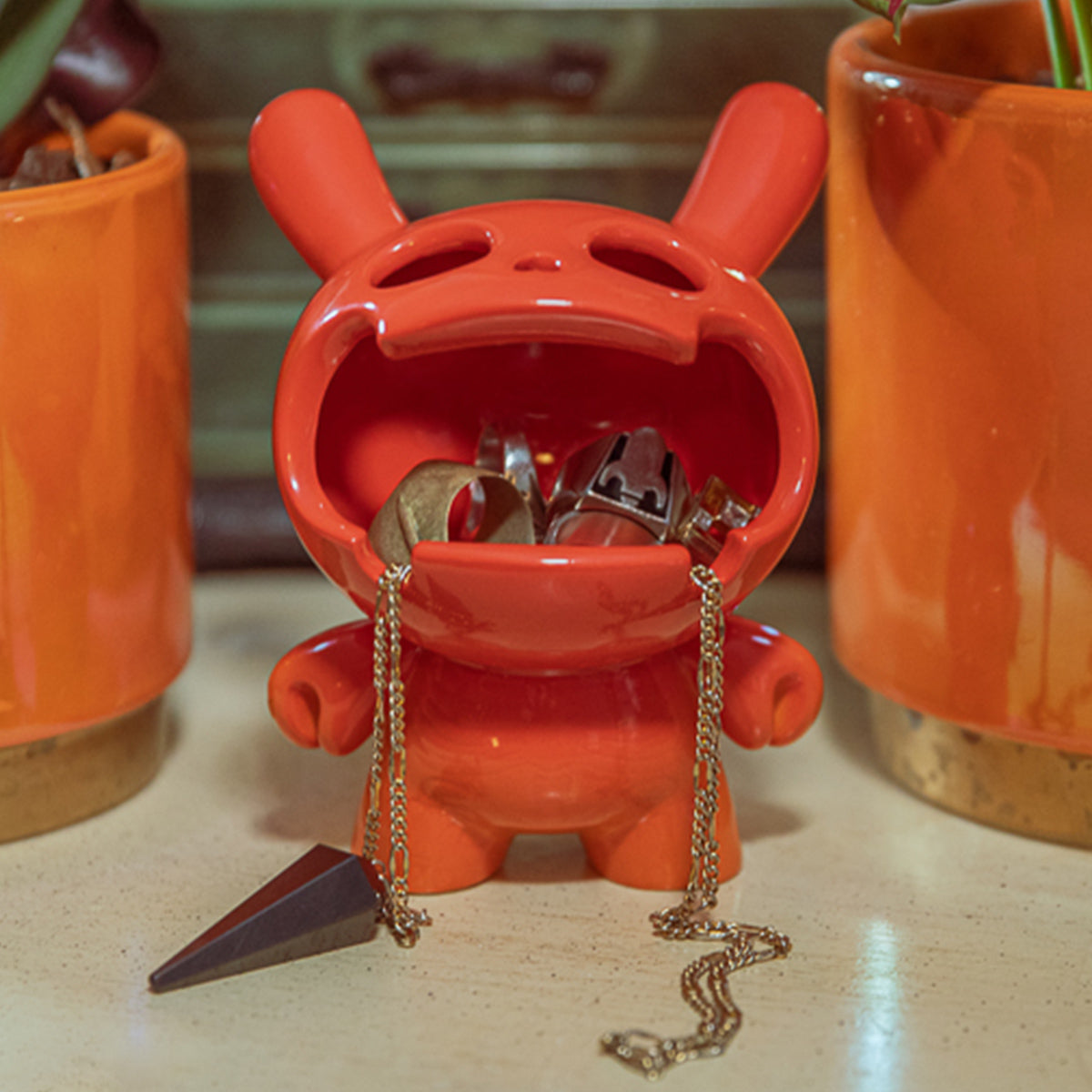 Fine Ash Dunny 5" Ceramic Ashtray Figure - Sunset Orange Edition