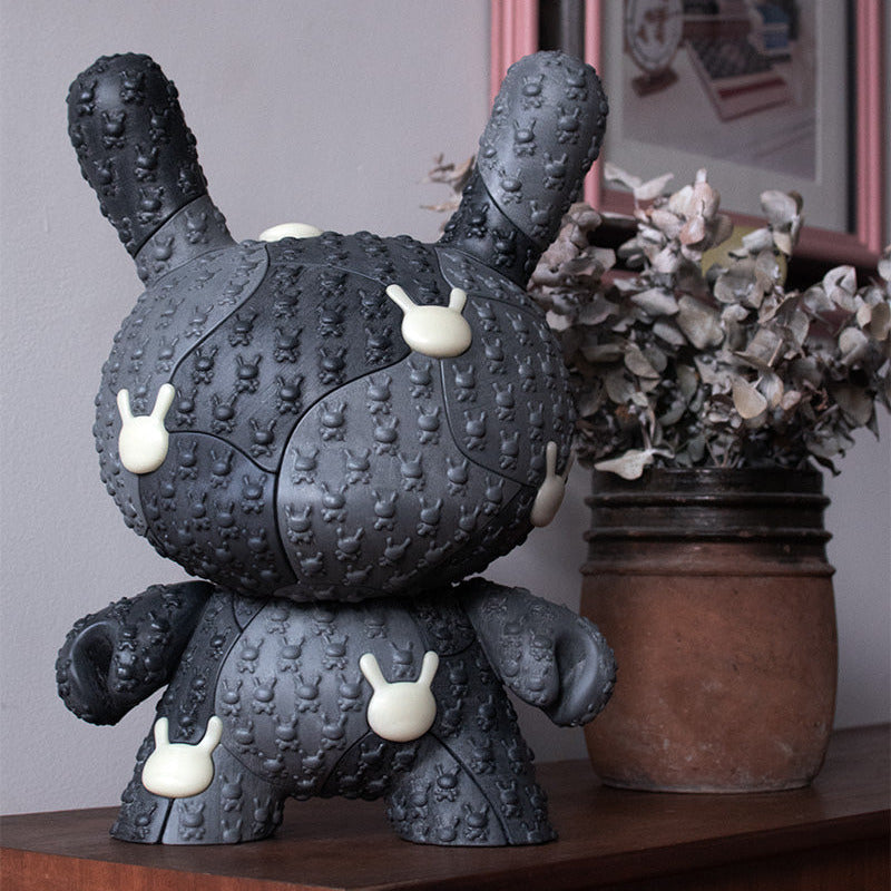 Kidrobot x Locknesters Puzzle Dunny 20" Glow-in-the-Dark Art Figure - Monochrome Edition - Kidrobot.com Exclusive (Limited Edition of 20)
