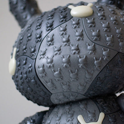 Kidrobot x Locknesters Puzzle Dunny 20" Glow-in-the-Dark Art Figure - Monochrome Edition - Kidrobot.com Exclusive (Limited Edition of 20)