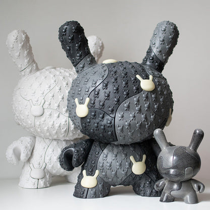 Kidrobot x Locknesters Puzzle Dunny 20" Glow-in-the-Dark Art Figure - Monochrome Edition - Kidrobot.com Exclusive (Limited Edition of 20)