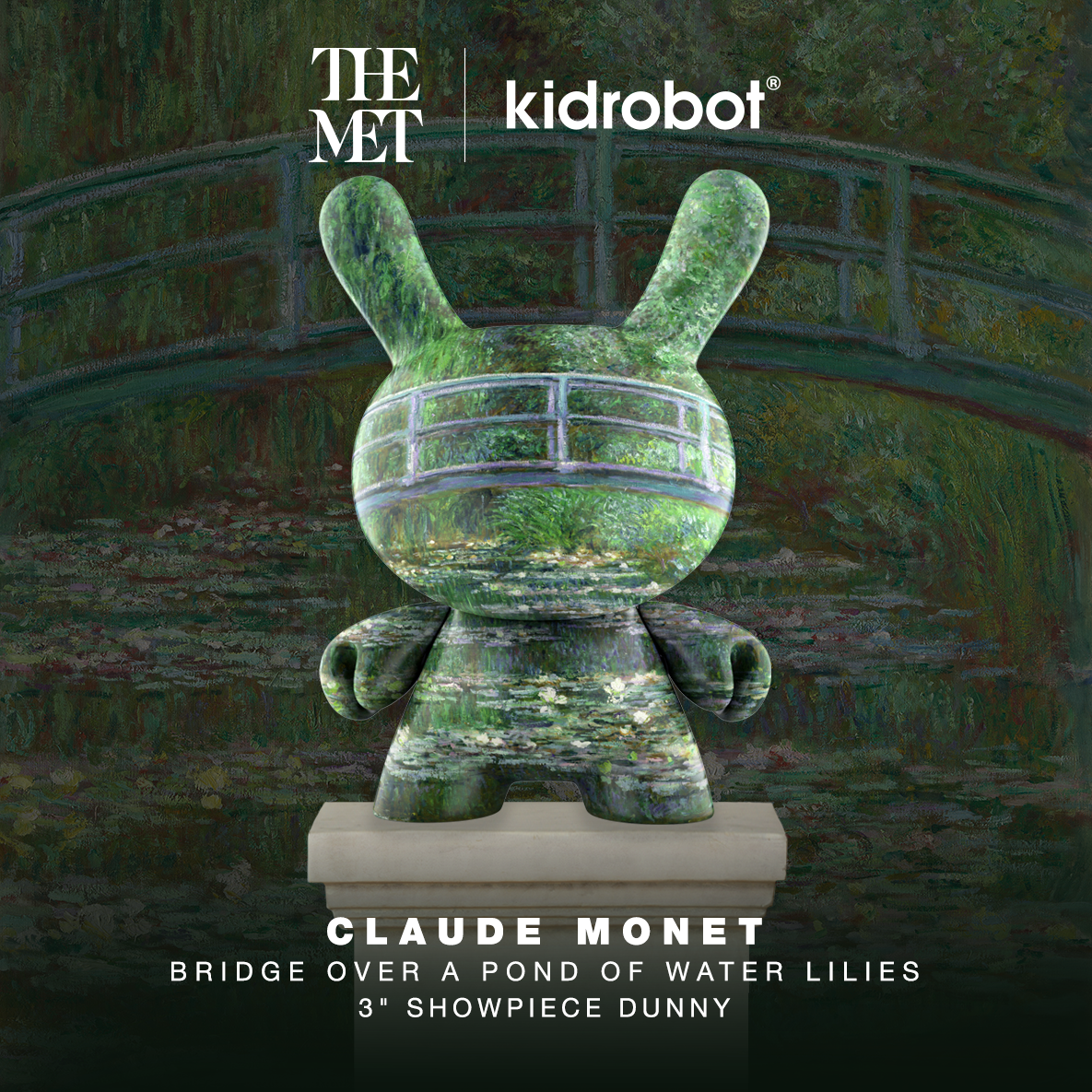 The Met 3" Showpiece Vinyl Art Dunny - Bridge Over a Pond of Water Lilies by Claude Monet (PRE-ORDER)