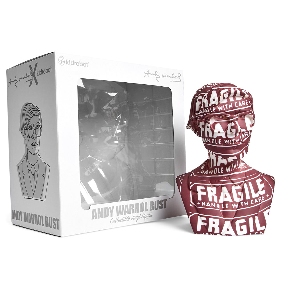 Andy Warhol 12" Bust Vinyl Art Sculpture - Fragile Edition - Limited Edition of 200