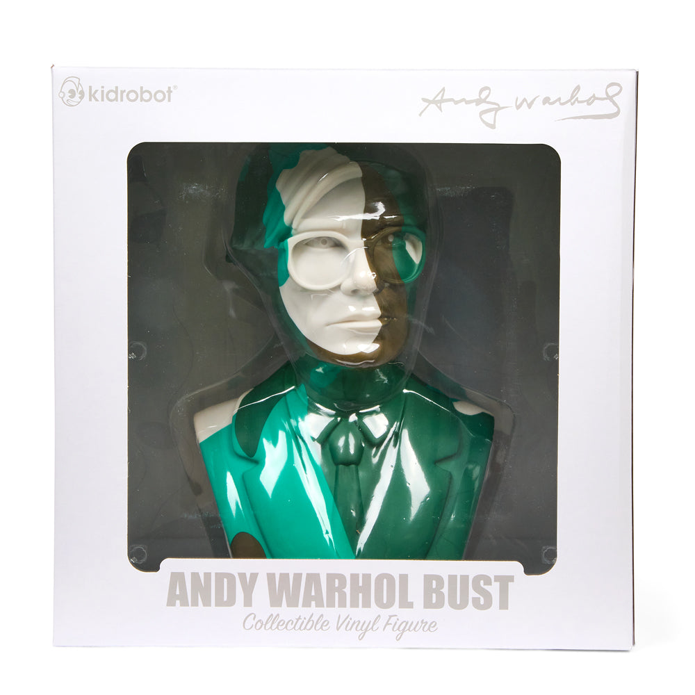 Andy Warhol 12" The Bust Vinyl Art Sculpture - Green Camouflauge Edition (Limited Edition of 200)