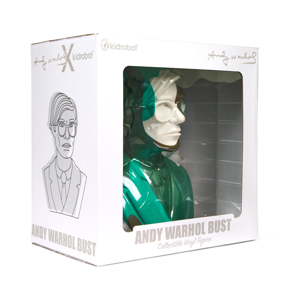 Andy Warhol 12" The Bust Vinyl Art Sculpture - Green Camouflauge Edition (Limited Edition of 200)