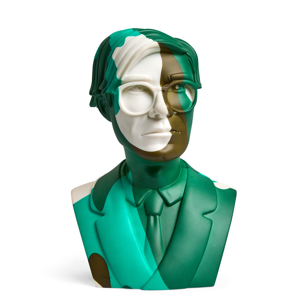 Andy Warhol 12" The Bust Vinyl Art Sculpture - Green Camouflauge Edition (Limited Edition of 200)