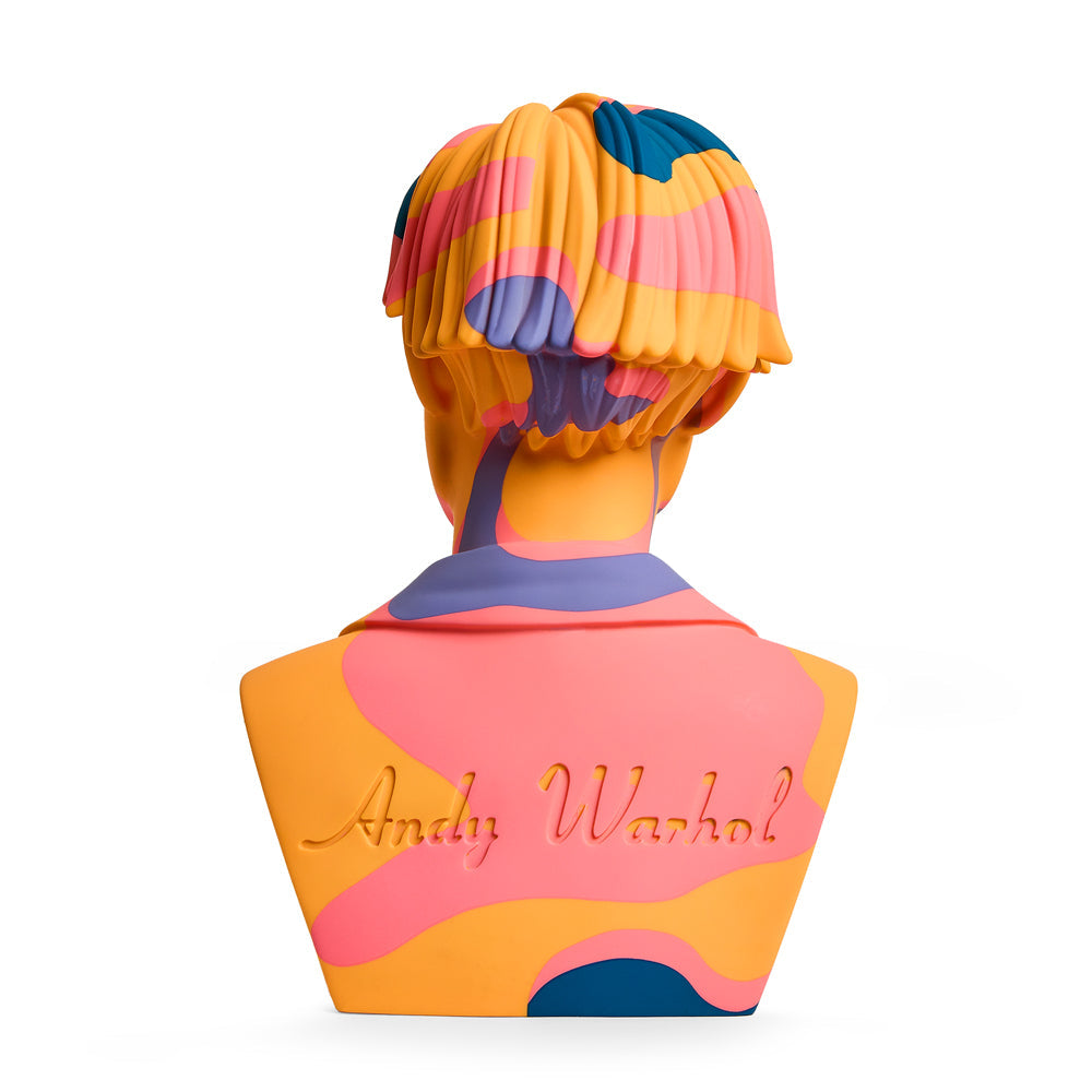 Andy Warhol 12" The Bust Vinyl Art Sculpture - Orange Camouflage Edition (Limited Edition of 200)