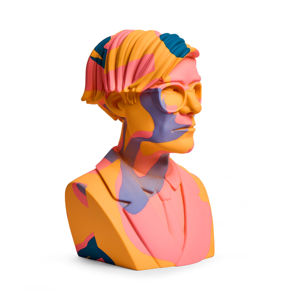 Andy Warhol 12" The Bust Vinyl Art Sculpture - Orange Camouflage Edition (Limited Edition of 200)