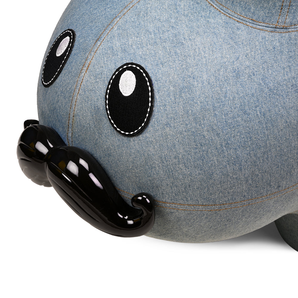 Kidrobot Art Giant Denim Happy Stache' Labbit Stool