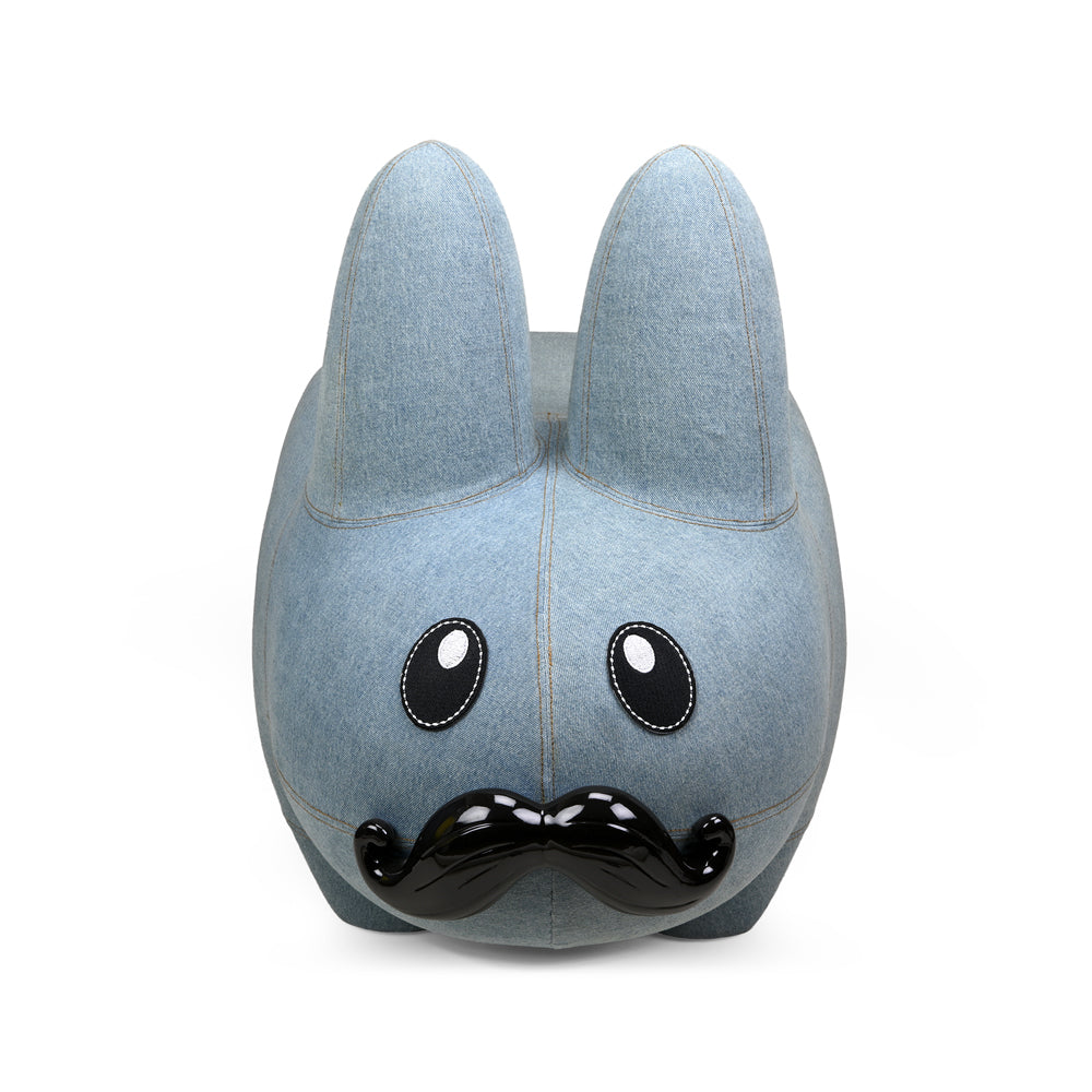 Kidrobot Art Giant Denim Happy Stache' Labbit Stool