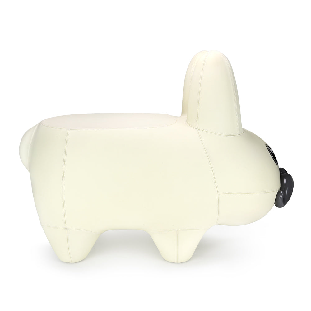 Kidrobot Leather Happy Labbit Stool  - Virgin White Edition