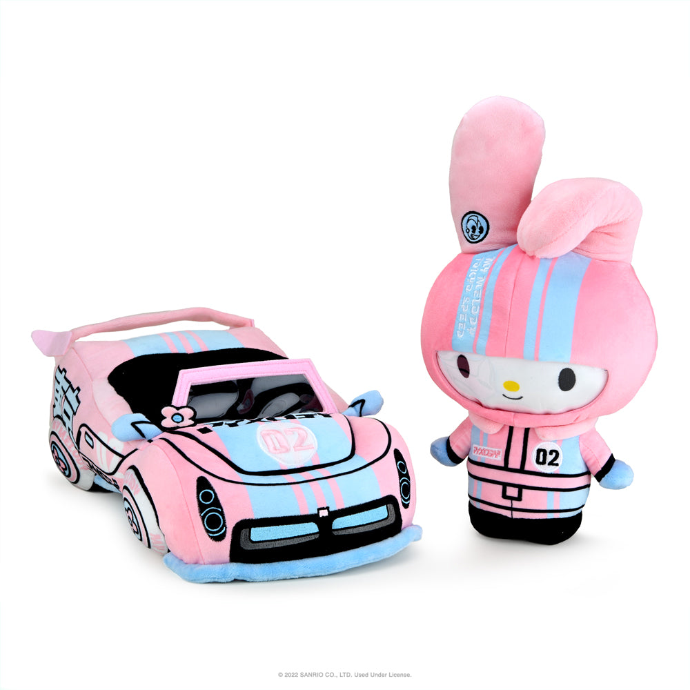 Hello Kitty® and Friends Tokyo Speed Racer 13" Plush 4-Pack Bundle - Badtz-maru®, Hello Kitty, Kuromi & My Melody®
