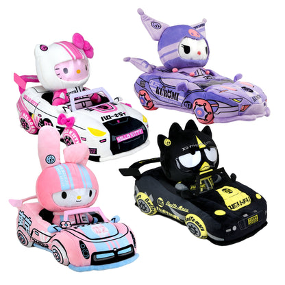 Hello Kitty® and Friends Tokyo Speed Racer 13" Plush 4-Pack Bundle - Badtz-maru®, Hello Kitty, Kuromi & My Melody®