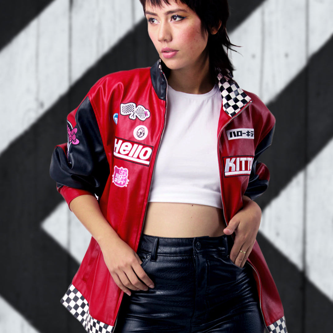 Hello Kitty® Tokyo Speed Red Moto Jacket by Kidrobot - Limited Edition