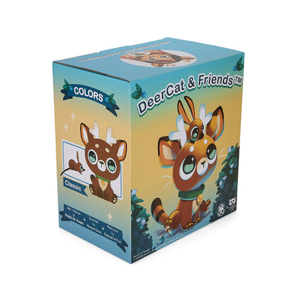 DeerCat & Friends™ Sitting DeerCat 7” Vinyl Art Figure by Amber Aki Huang – Exclusive Panda Edition (Limited Edition of 100)