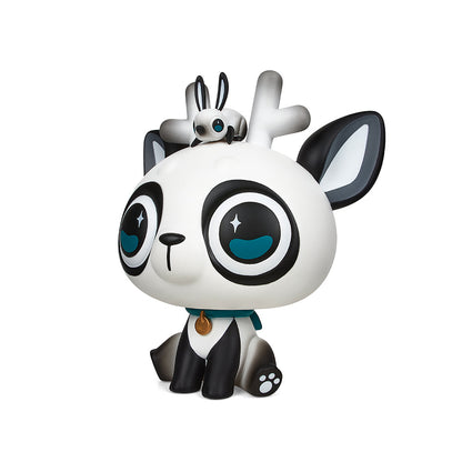 DeerCat & Friends™ Sitting DeerCat 7” Vinyl Art Figure by Amber Aki Huang – Exclusive Panda Edition (Limited Edition of 100)
