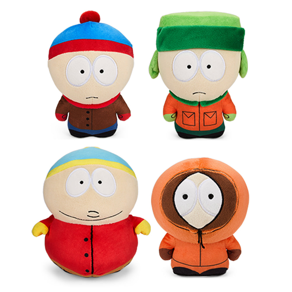 South Park Stan, Kyle, Kenny and Cartman 8" Phunny Plush Set by Kidrobot - SOLD OUT
