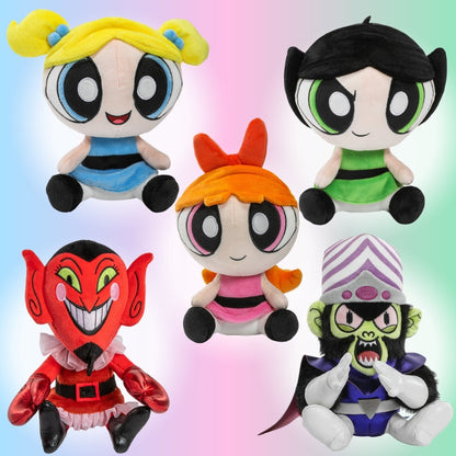The Powerpuff Girls and Villains Phunny Plush 5-Pack Bundle