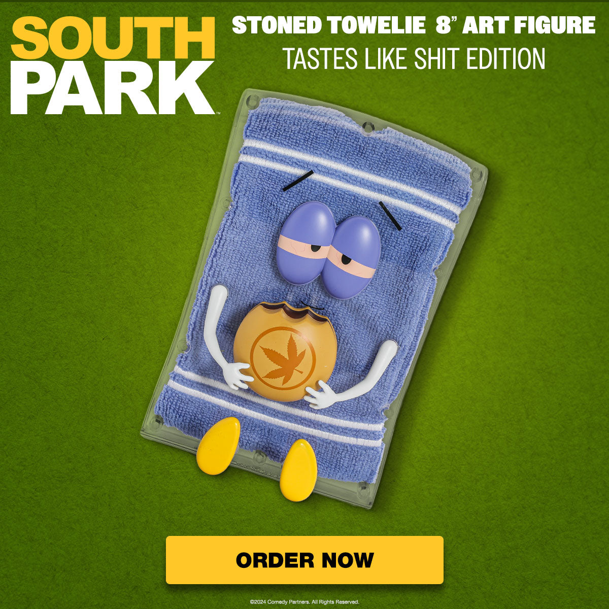 South Park Stoned Towelie with Tegridy Burger 8” Art Figure - Tastes Like Sh*t Edition