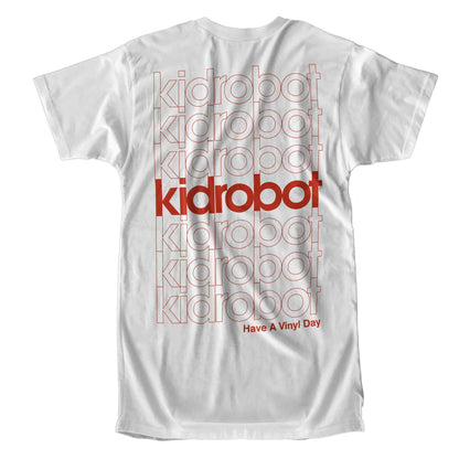 Limited Edition Kidrobot Have a Vinyl Day White Pocket T-Shirt (S-XXL)