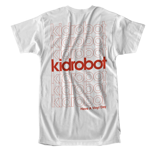 Limited Edition Kidrobot Have a Vinyl Day White Pocket T-Shirt (S-XXL)