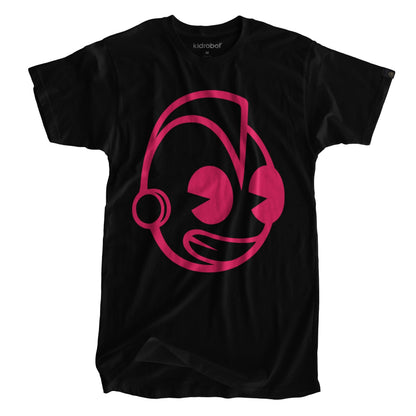 Limited Edition Kidrobot Signature Magenta Bothead Black T-Shirt (Small)