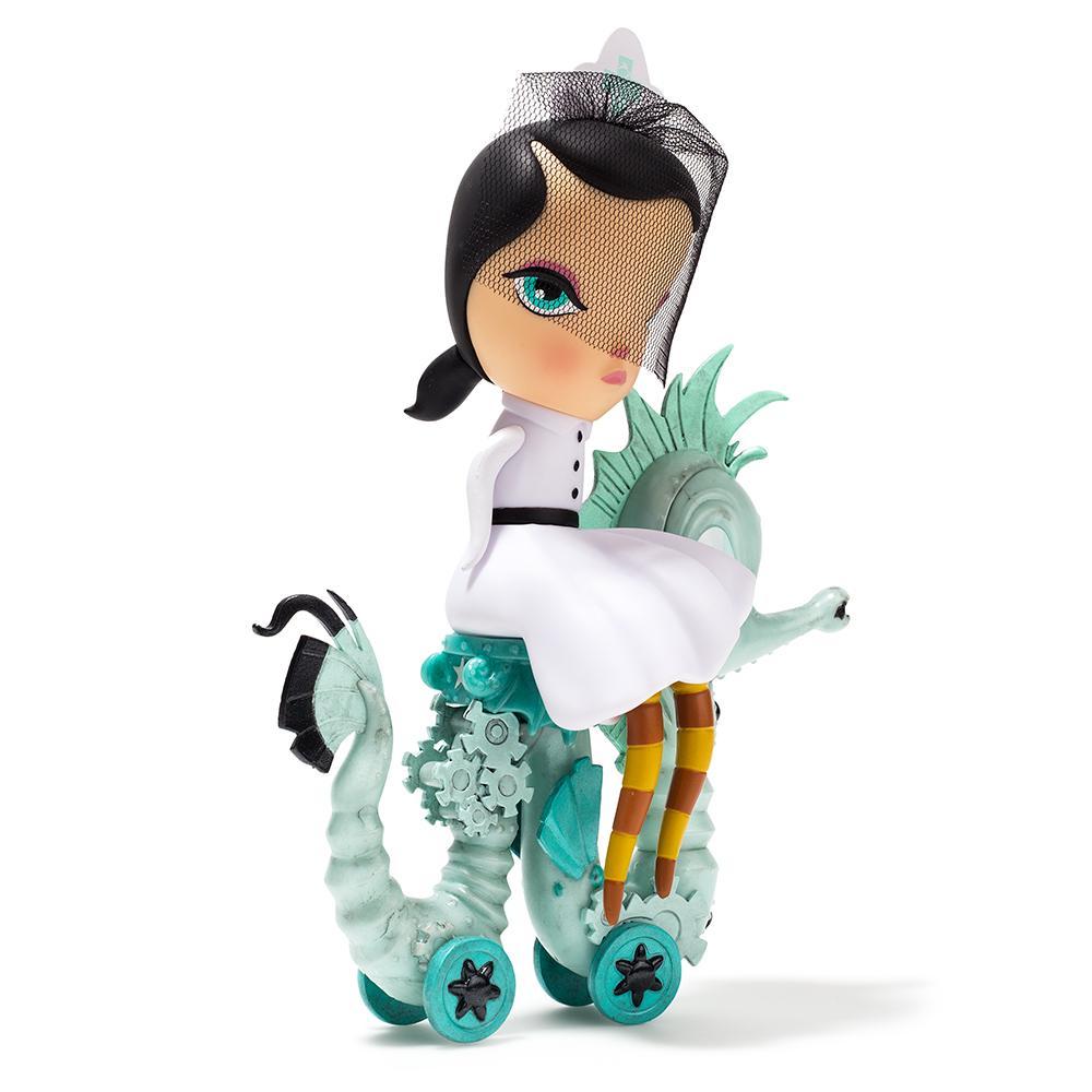 Lucy Curious Dark Harbor 7" Art Figure by Kathie Olivas - White Edition (Limited Edition of 200)