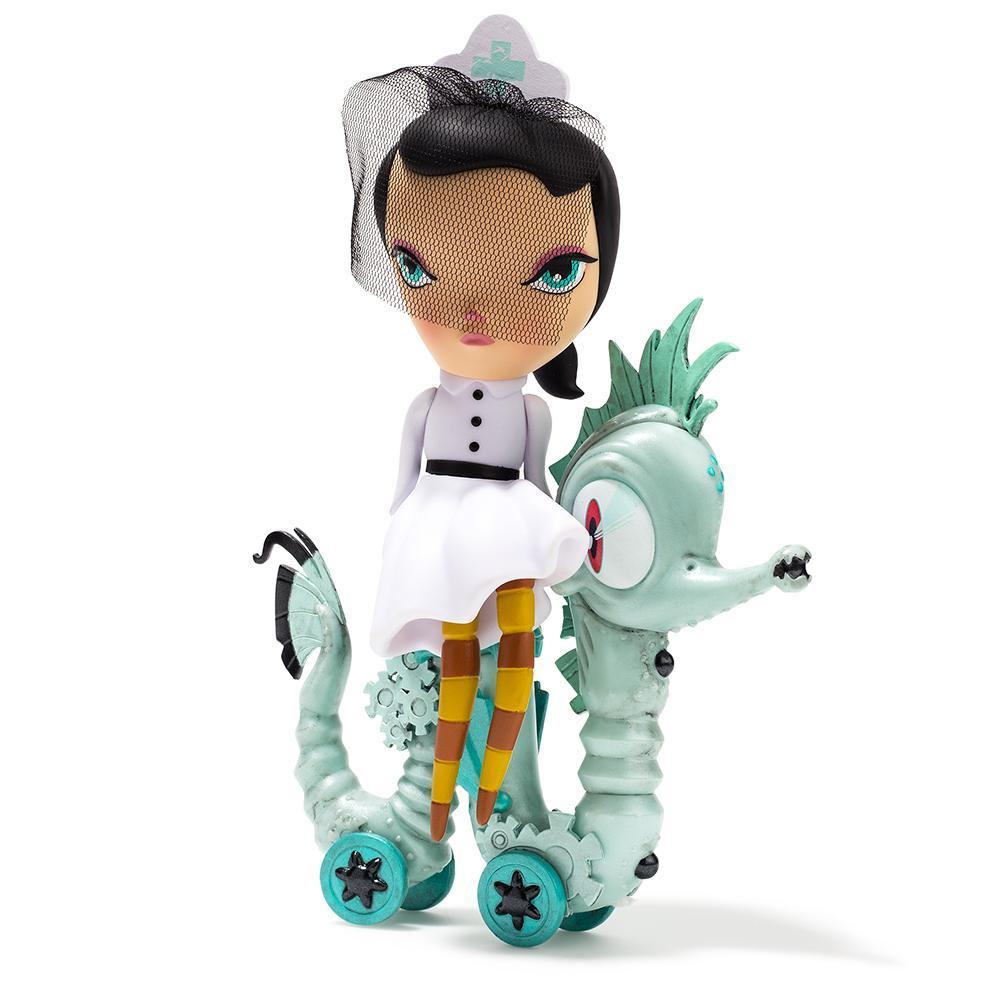 Lucy Curious Dark Harbor 7" Art Figure by Kathie Olivas - White Edition (Limited Edition of 200)