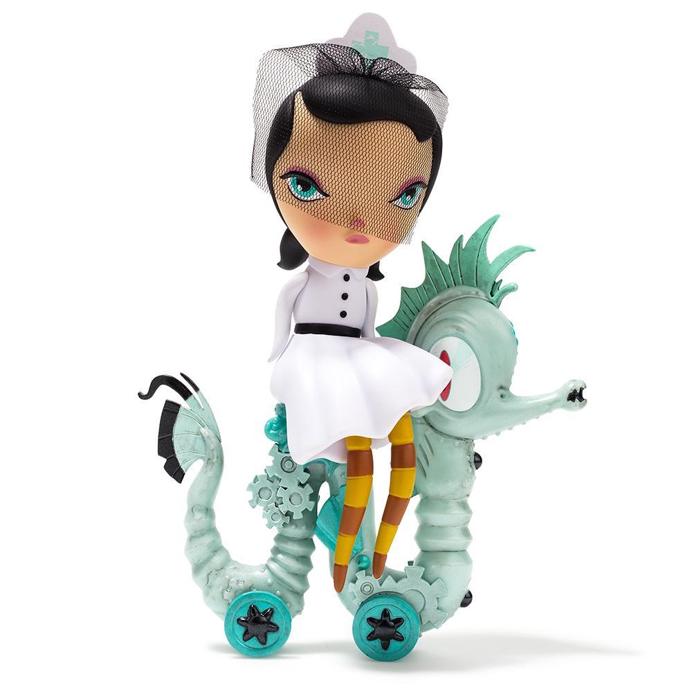 Lucy Curious Dark Harbor 7" Art Figure by Kathie Olivas - White Edition (Limited Edition of 200)