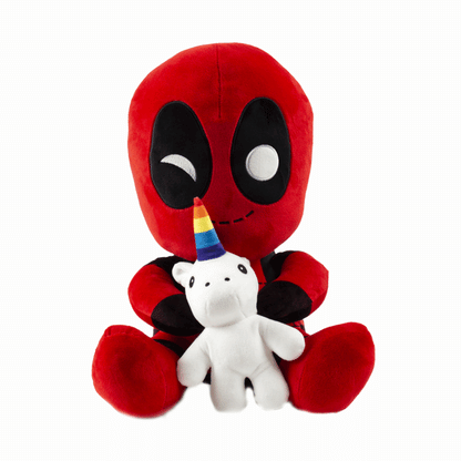Marvel Deadpool Riding a Unicorn HugMe Vibrating Plush