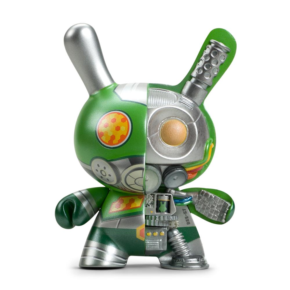 Dairobo-B Mecha Half Ray 5" Dunny by Dolly Oblong - Kidrobot.com Exclusive Green Edition