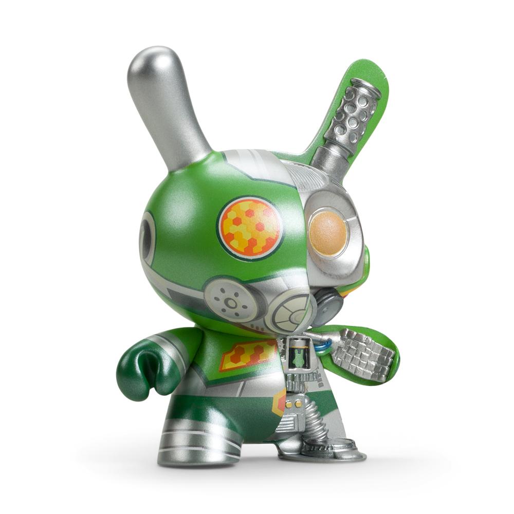 Dairobo-B Mecha Half Ray 5" Dunny by Dolly Oblong - Kidrobot.com Exclusive Green Edition