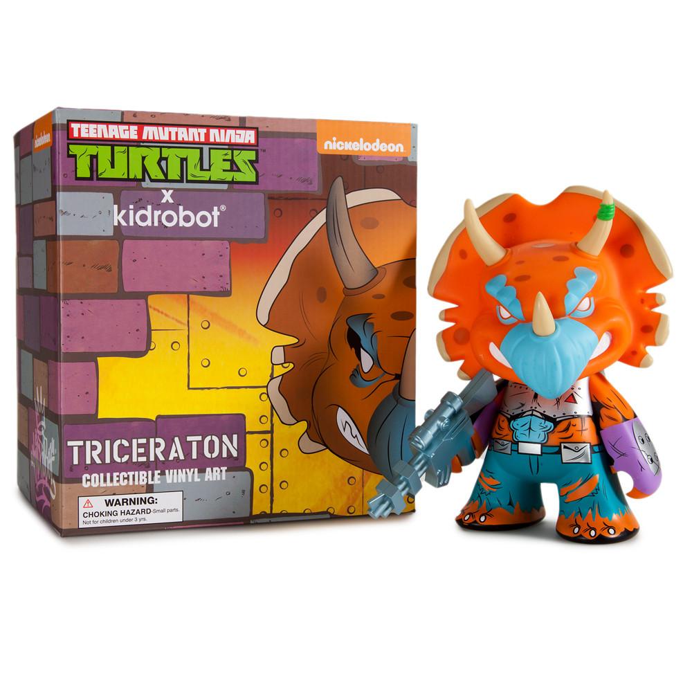 TMNT Triceraton 7" Vinyl Art Figure by Kidrobot - Orange Edition